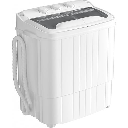 Atripark Portable Washing Machine Mini, Atripark Compact 17.6lbs Twin Tub Washer and Spin Dryer Combo, Timer Control with Soaking Function Ideal for Dorms, Apartments, RVs, Camping etc, Grey